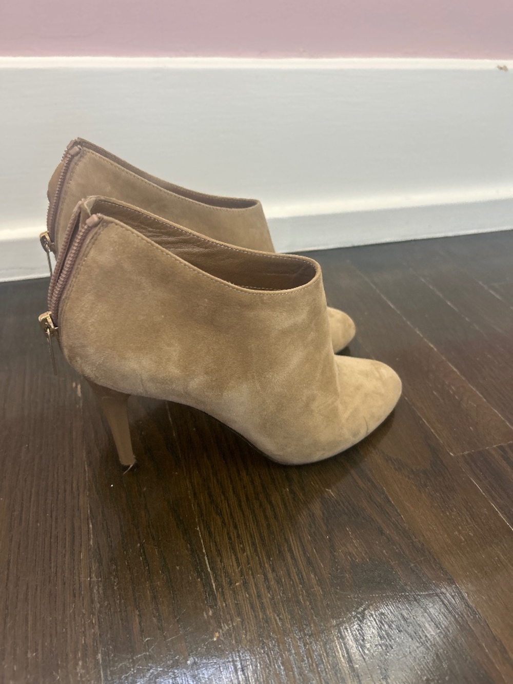Jimmy Choo Nude Suede Bootie